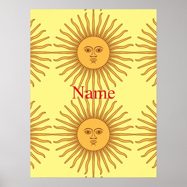 Sun face Art Illustration Thunder_Cove Poster (Vorne)