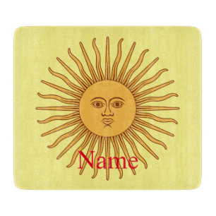 Sun face Art Illustration Thunder_Cove Schneidebrett