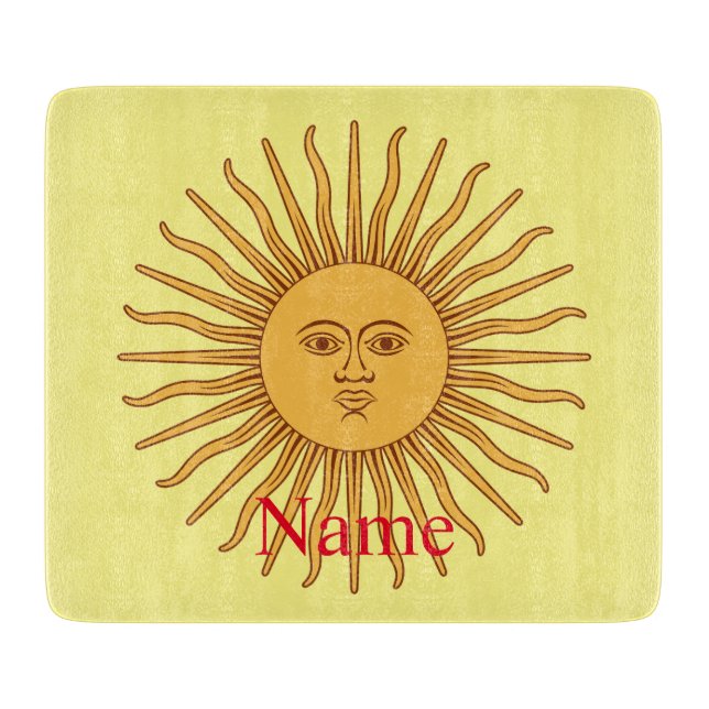 Sun face Art Illustration Thunder_Cove Schneidebrett (Vorderseite)