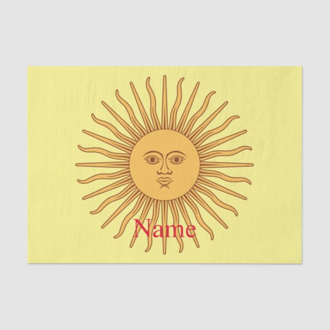 Sun face Art Illustration Thunder_Cove Seidenpapier (Vorderseite)