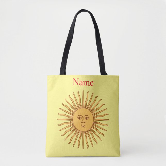 Sun face Art Illustration Thunder_Cove Tasche (Vorderseite)