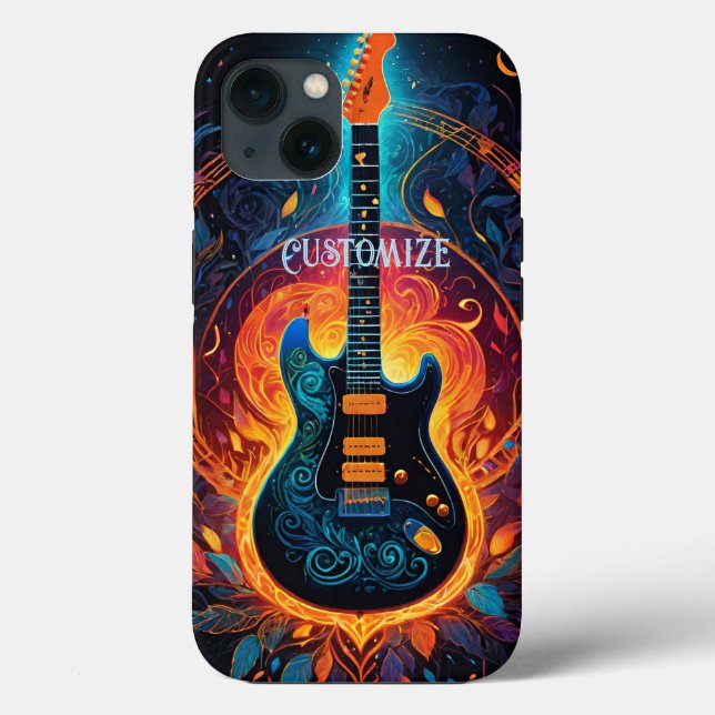 Sun Fire Electric Gitarre Case-Mate iPhone Hülle (Rückseite)