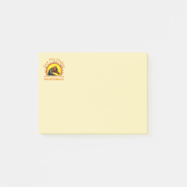 Sun Fire Stables 4x3 Post it Pad Post-it Klebezettel (Vorderseite)