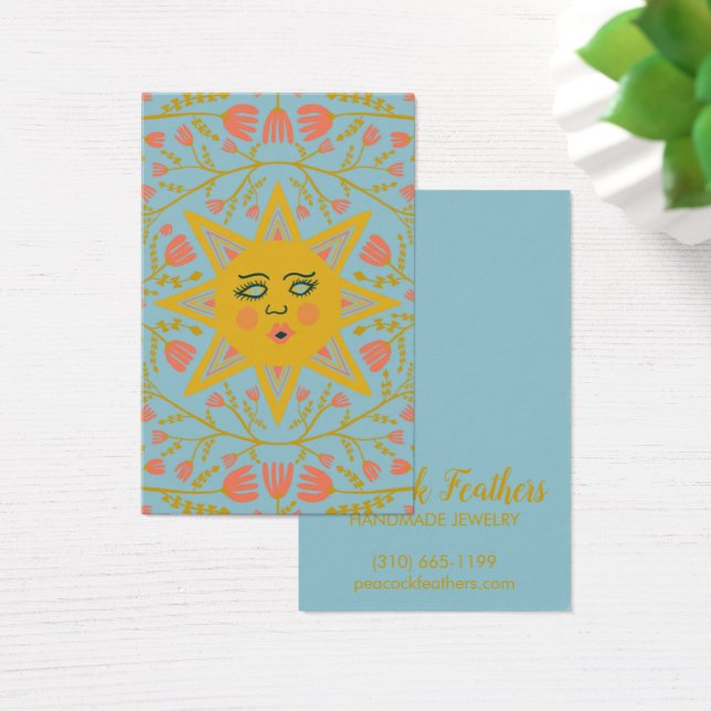 Sun & Floral Earring Necklace Juwelier Display Car (Schreibtisch)