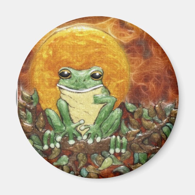 Sun Frog Tree-Frog Art Magnet (Vorne)