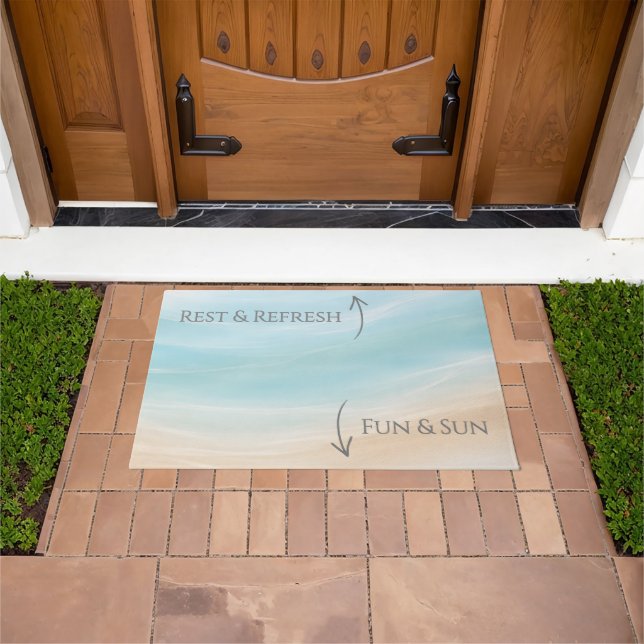 Sun & Fun / Rest & Refresh Beach House Welcome Mat Fußmatte (Außenbereich)