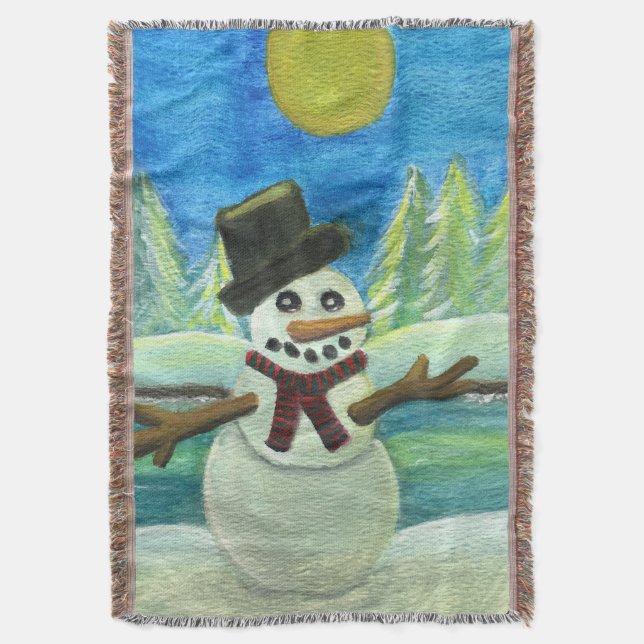 Sun-Geküsster Schneemann Decke (Vorderseite Vertikal)