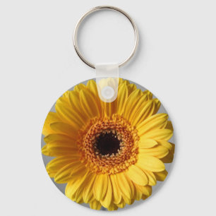Sun gelber Gerbera Schlüsselanhänger