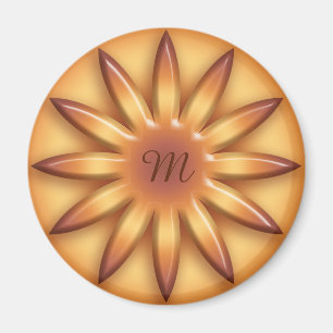 Sun. Geometrisches Steigungselement. Monogramm Magnet