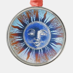 Sun-Gesicht Ornament Aus Metall