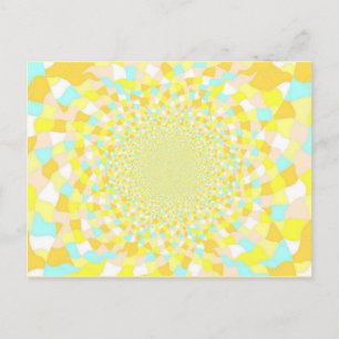 Sun Glint Water Verzaubre Art Postkarte Blau / Gol
