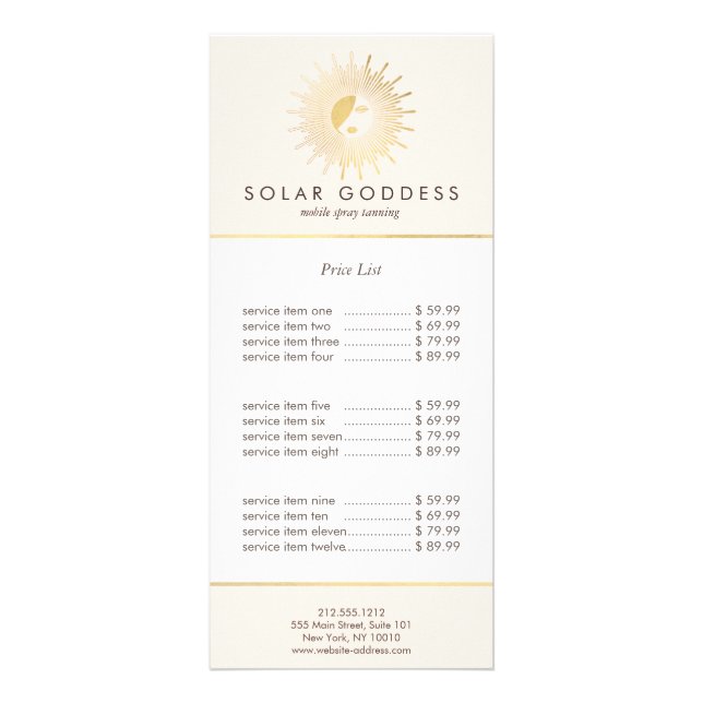 Sun Goddess Girl Logo Spray Tanning Salon Pink Werbekarte (Vorne)