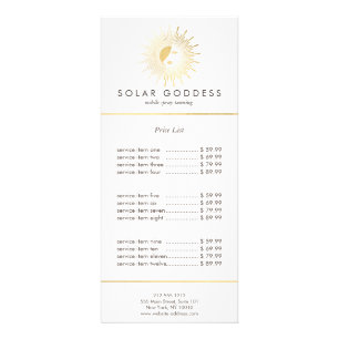 Sun Goddess Girl Logo Spray Tanning Salon Werbekarte