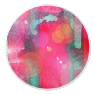 Sun-greller Glanz abstrakter gemalter Watercolor Keramikknauf