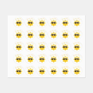Sun Happy Mail Baby Shower Labels Etiketten