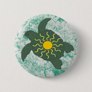 Sun honu (Meeresschildkröte) Knopf Button