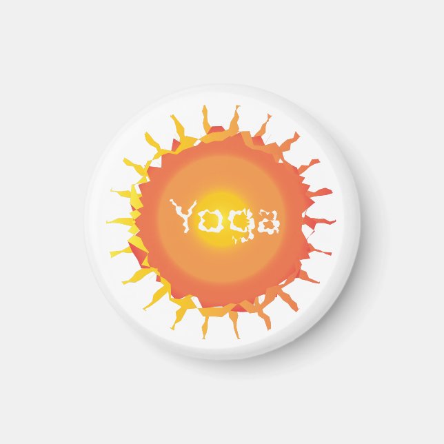 Sun Hot Yoga Magnet (Vorne)