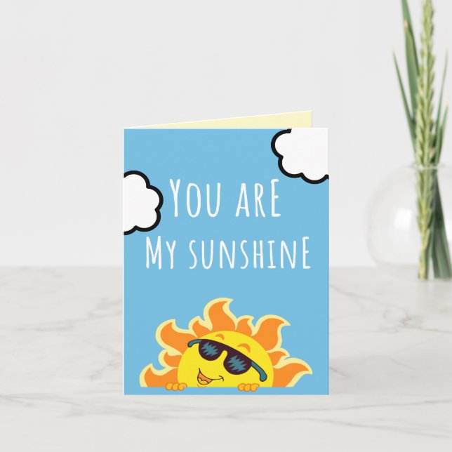 Sun-Illustration "Du bist mein Sonnenschein" | Nie Dankeskarte (Vorderseite)