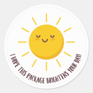 Sun Illustriert Design Small Business Package Runder Aufkleber