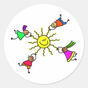 Sun Kids Runder Aufkleber