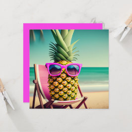 Sun Kissed Ananas Blank Greeting Card