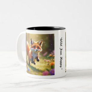 "Sun-Kissed Fox Kit" Zweifarbige Tasse