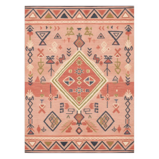 Sun-Kissed Hand-Drawn Moroccan Tribal Art Tischdecke