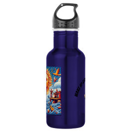 Sun-Kissed Ocean Jam: Festival Moon and Stars Edelstahlflasche
