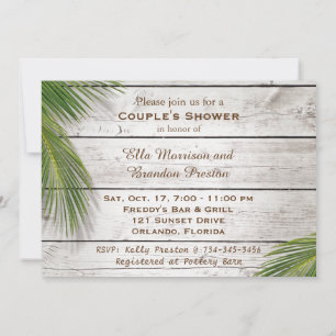 Sun Kissed Sandy Toes Salty Kisses Couple's Shower Einladung