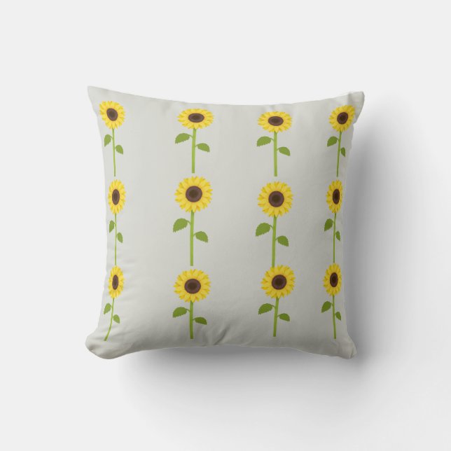 "Sun-Kissed Sunflower Square Kissen" Kissen (Vorderseite)