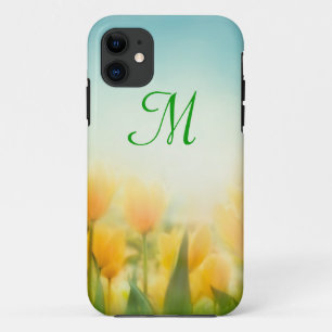 Sun Kissed Yellow Tulips Monogram IPHONE 5 Fall Case-Mate iPhone Hülle