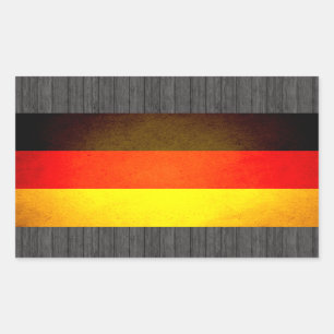 Sun küsste Deutschland-Flagge Rechteckiger Aufkleber
