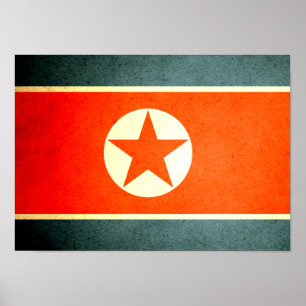 Sun küsste Nordkorea-Flagge Poster