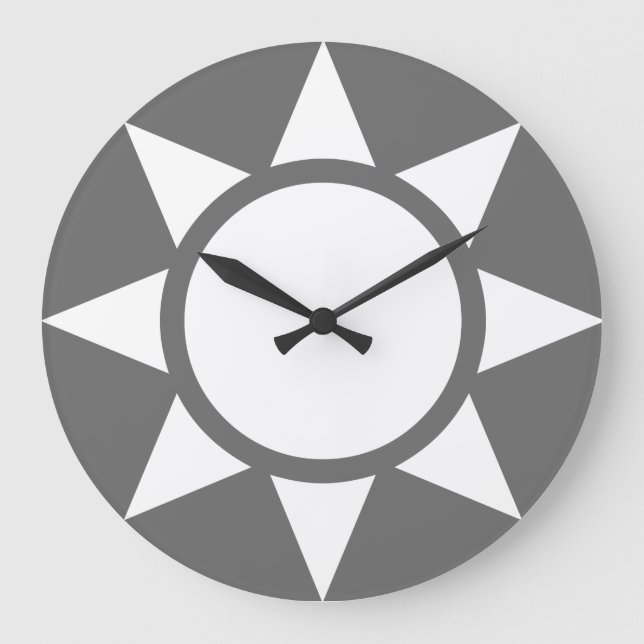 Sun (Large) Wall Clock Große Wanduhr (Vorderseite)