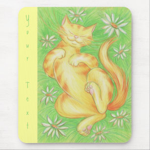 Sun Lover 'Dein Text'-Maus gelb Mousepad