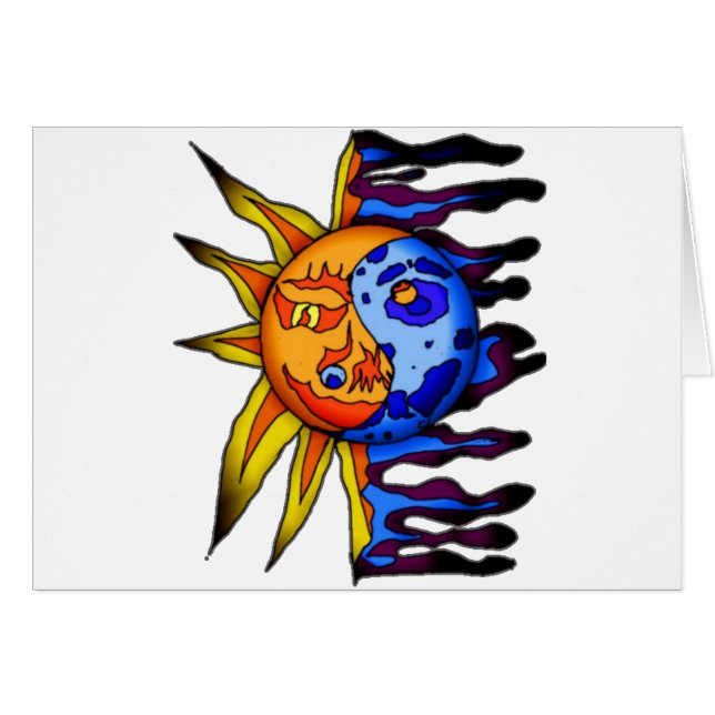 Sun/lune Yin Yang (Devant horizontal)