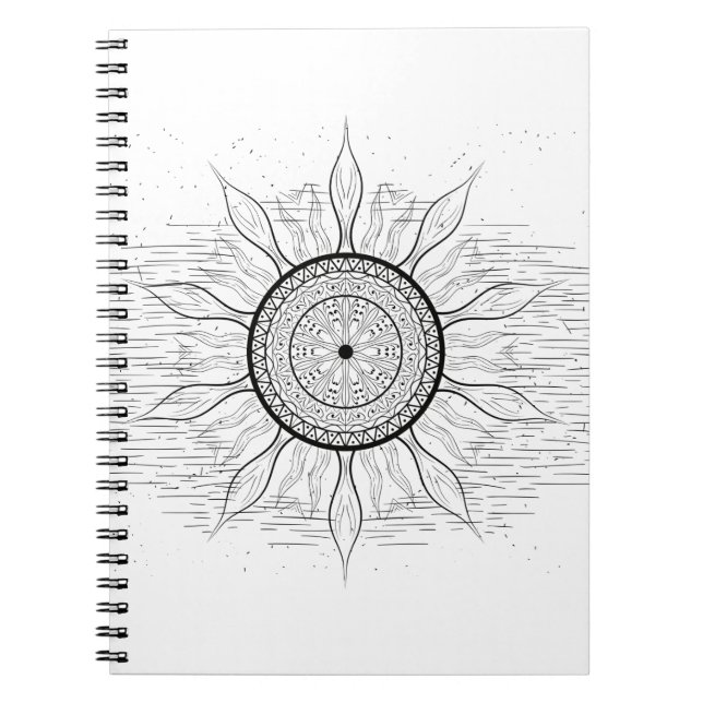 Sun Mandala 1 Notizblock (Vorderseite)