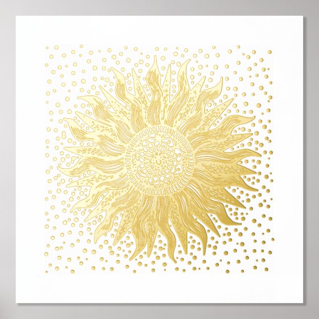 Sun Mandala Confetti Olivenweg Foliendrucke (Vorderseite)