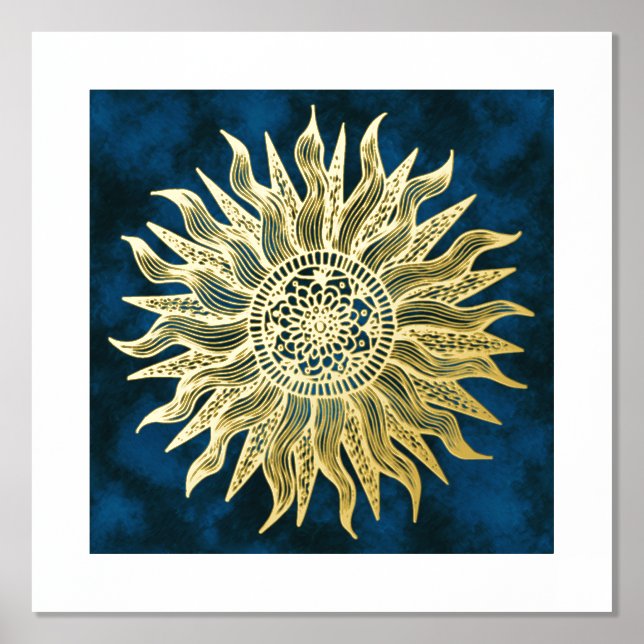 Sun Mandala Goldene Fossilienmuseum Foliendrucke (Vorderseite)