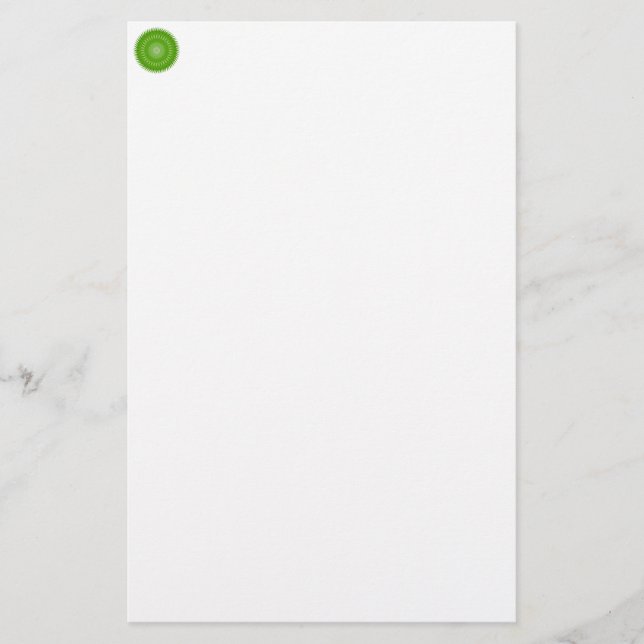 Sun Mandala green Briefpapier (Vorderseite)