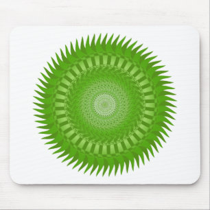 Sun Mandala green Mousepad