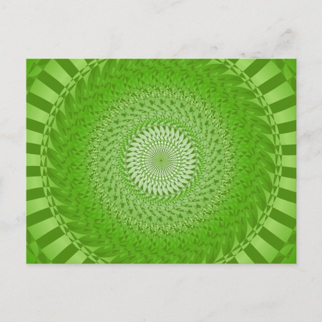 Sun Mandala green Postkarte (Vorderseite)