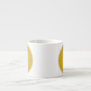Sun Mandala in Yellow Espressotasse