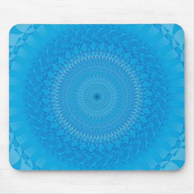 Sun Mandala Light Blue Mousepad (Vorne)