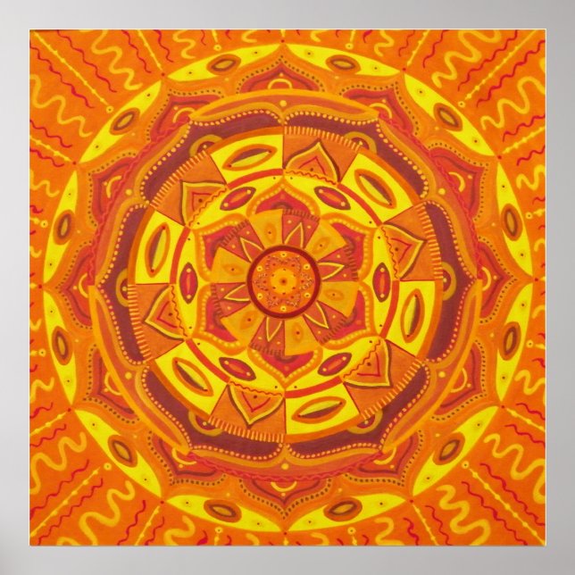 Sun Mandala Poster (Vorne)