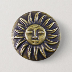 Sun Medallion Button