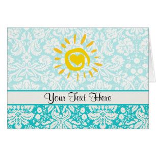 Sun mignon ; Damassé turquoise