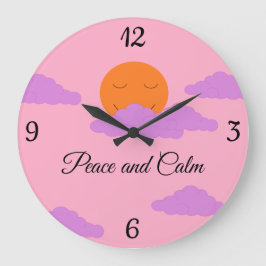 Sun mit Wolken einstellen Große Wanduhr