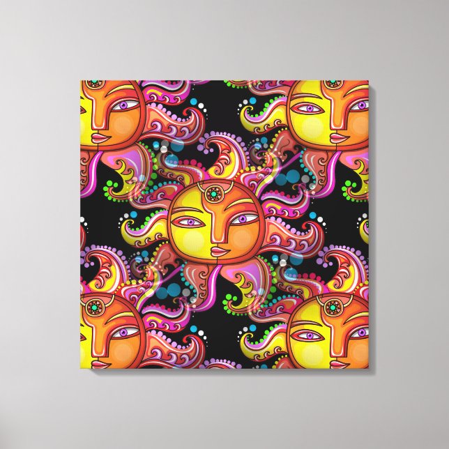 SUN Moderne Leinwand Art (Vorderseite)