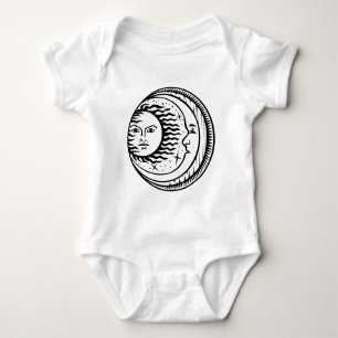 Sun, Mond u. Sternkleid Baby Strampler